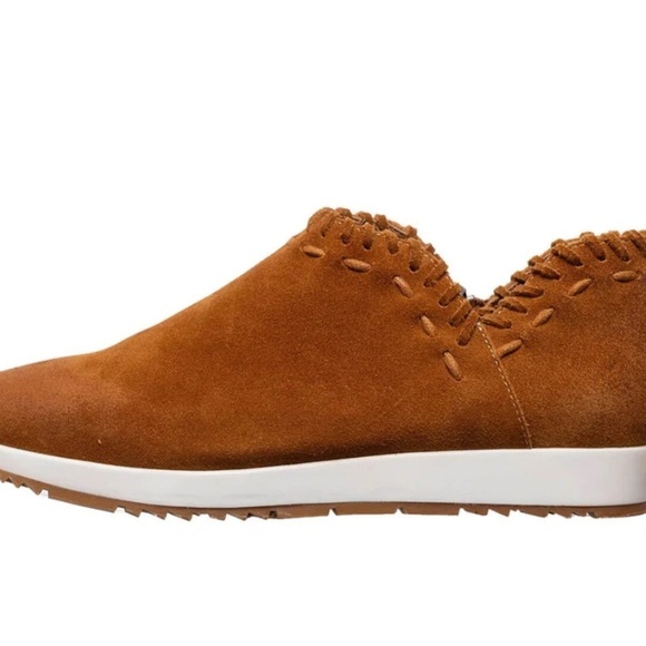 Antelope Scotty Platform Bootie Suede Cognac Brown Leather Moc Sneaker EU36 US6 - Picture 1 of 12